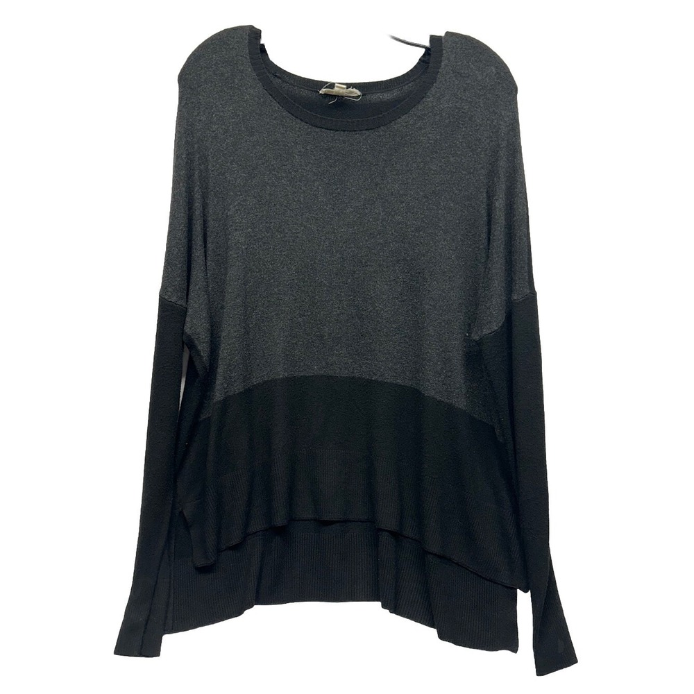 Eileen Fisher Womens Size M Black Long Sleeve Viscose Pullover Top (J7)